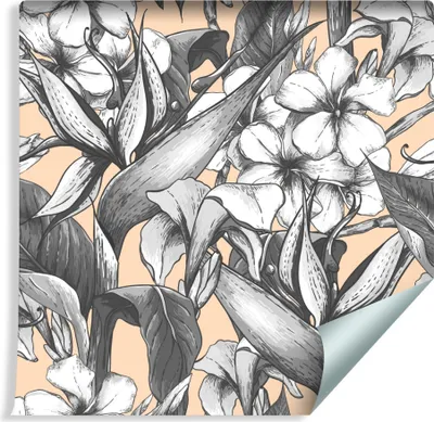 Produktbild von 10m VLIES TAPETE Rolle Natur Exotische Blätter BLUMEN XXL