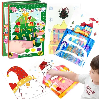 Imagen del producto de Kit de manualidades "Kratzbild" de 70 piezas, color , para decoración navideña y proyectos de "bricolaje"