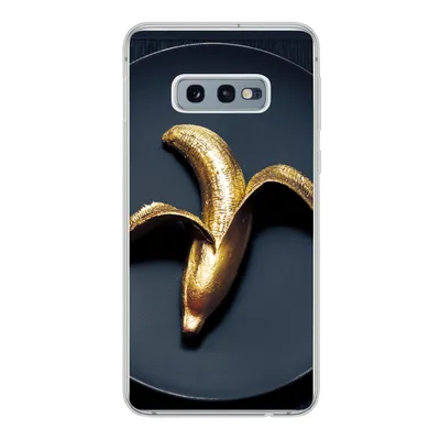 Produktbild von MuchoWow® Handyhülle Schutzhülle Hülle für Samsung Galaxy S10e Goldene Banane auf dunklem Hintergrund Silikon Softcase Handy Hülle - Handy