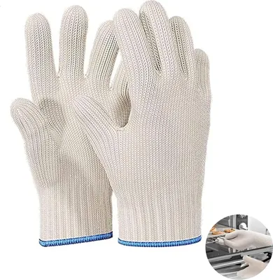 Produktbild von Küchenhandschuhe Ofenhandschuhe Hitzebestaendig Grillhandschuhe Kochhandschuhe Hitzeschutzhandschuhe für Drinnen Draußen zum Kochen Backen Topfhalten Grill