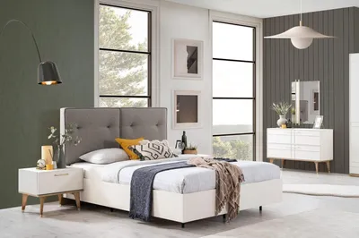 Produktbild von Gruppe Doppelbett Komplette Bett Schlafzimmermöbel Holz 6tlg Set Weiß