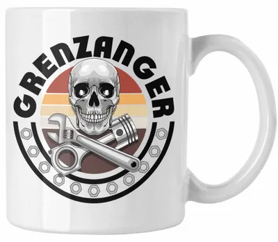 Produktbild von Motorradfahrer Tasse Geschenk Rentner Biker Werden Nicht Grau Das Ist Chrom Geschenkidee (Weiß)