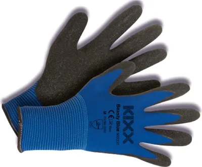 Produktbild von KIXX Color Line Arbeitshandschuhe, Blau/Schwarz - Größe 7