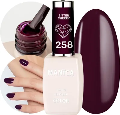 Obrázok produktu pre Manica LED/UV lak na nechty 10 ml – Bitter Cherry 258