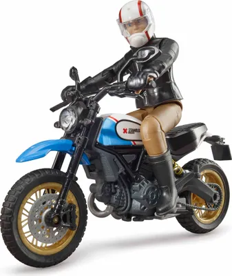 Obrázek produktu pro Bruder 63051 BWORLD Motocykl Scrambler Ducati Cafe Racer s jezdcem