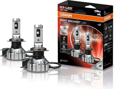 Productafbeelding van OSRAM NIGHT BREAKER LED SMART, LED-vervangingslamp H7, voldoet aan de Duitse wegverkeersvoorschriften (StVZO), (verpakking: 2 stuks in een platte doos)