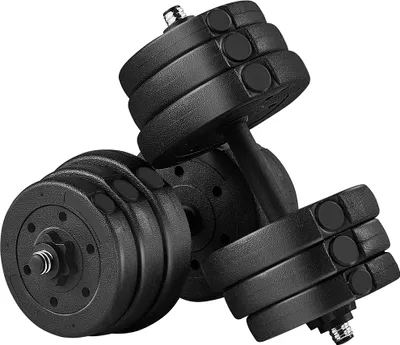 Produktbild von Yaheetech 2er Set Kurzhantel 25 kg verstellbar, 12 Scheiben, mit Sternverschlüssen & Anti-Rutsch-Griff