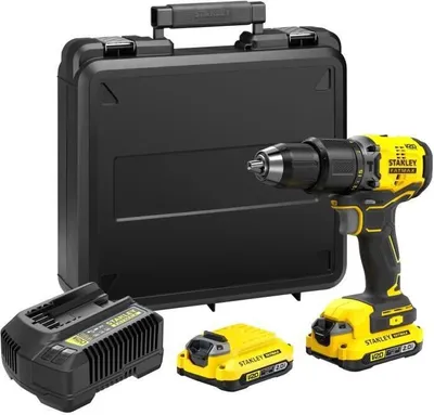 Image de Perceuse Visseuse à Percussion sans Fil Stanley Fatmax V20, 18V, Brushless, 60Nm, 2 Batteries 2Ah
