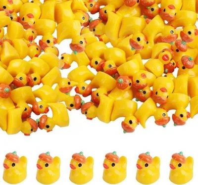 Produktbild von Mini-Harsenten, 100 Stück, Herbst, Halloween, Dekoration, Kleine Entenfiguren