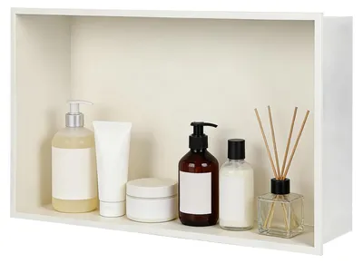 Imagen del producto de Ducha de acero inoxidable 304, de 45 x 30 x 10 cm, para instalación empotrada, ideal para baños