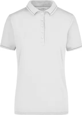 Produktbild von Hochwertiges Poloshirt mit Kontraststreifen white/black, Gr. L