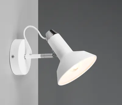 Immagine prodotto di Faretto da parete a 1 luce, metallo bianco opaco