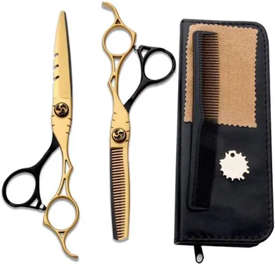 Produktbild von Friseurschere, Friseurschere, professionelles Effilierscheren-Set, Haarschneideschere, Friseurschere 440C für Friseure, 6 Zoll