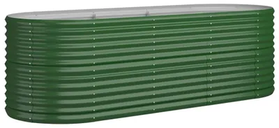 Zdjęcie produktu dla vidaXL Podwyższone łóżko Stal malowana proszkowo 224x80x68 cm Zielony