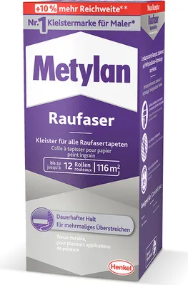 Produktbild von Metylan Raufaser Tapetenkleister 720 g Paket, trocknet transparent