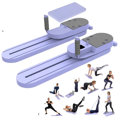 Produktbild von Abnehmbares Pilates-Board, Widerstandsband-Stationen, Ganzkörpertraining, LILA