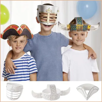 Image de Kit de déguisement pour enfant en carton - Chapeaux