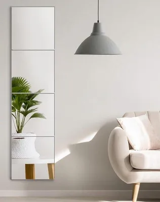 Produktbild von 4 Stück Spiegelplatten 30x30cm selbstklebend Acryl - für Wohnzimmer Schlafzimmer Badezimmer