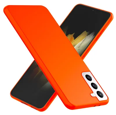 Produktbild von NALIA Neon Handy Hülle für Samsung Galaxy S21 Plus, Silikon Case Cover Bumper Orange