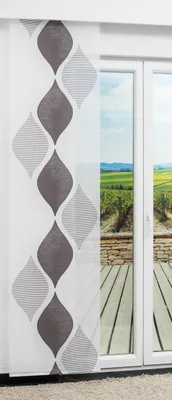 Produktbild von Lysel Schiebegardine Nobel in Grau, in der Größe (BxH) 60cm x 245cm