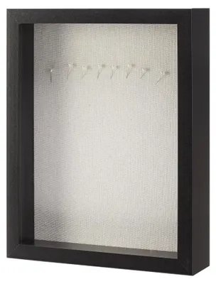 Obrázok produktu pre A. Základné informácie: Obdĺžniková drevená vitrína/rám na obrázky, 21,6 cm x 28 cm, čierna farba