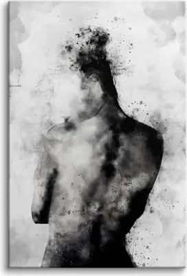 Obrázek produktu pro Současný černobílý obraz na plátně abstraktní moderní 80x120cm