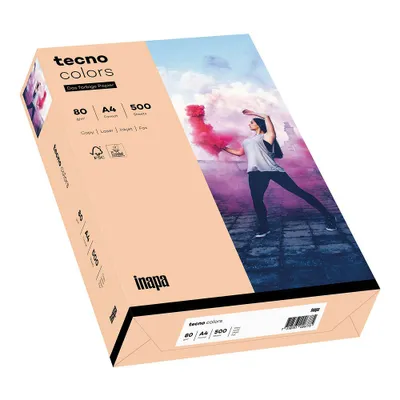 Zdjęcie produktu dla TECNO COLORS. Papier do kserografii, format A4. Kolor: łososiowy