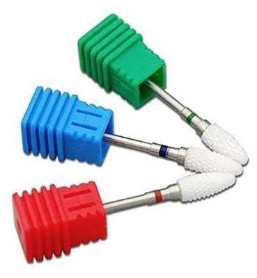 Produktbild von Keramik Nagelfräser Bits Flammen/Kugel Form 3er Set