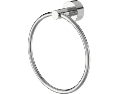 Produktbild von Handtuchring Pisa Chrom zur Wandmontage, kleben oder bohren, 17,5 cm breit, 19,4 cm hoch