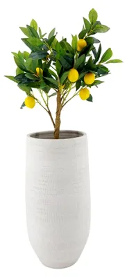 Produktbild von Bodenvase Tokio 50 cm - leicht konisch, creme grau, Keramik, Ø 25 cm