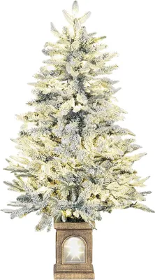 Produktbild von Künstlicher Weihnachtsbaum, Schnee-Optik, 100 LEDs, 8 Modi