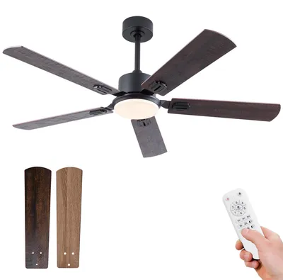 Produktbild von Deckenventilator 52", Licht, Fernbedienung, 6 Stufen, DC-Motor, leise, Indoor/Outdoor