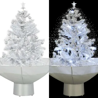 Produktbild von Möbel Schneiender Weihnachtsbaum mit Schirmfuß Weiß 75 cm - Weihnachtsgirlanden 284332