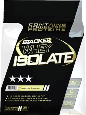 Produktbild von Stacker2 Whey Isolate (750g) Pineapple Coconut - Eiweiße - Molkenprotein-Isolat