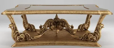 Produktbild von Casa Padrino Luxus Barock Couchtisch Braun / Antik Gold 145 x 145 x H. 50 cm - Prunkvoller Wohnzimmertisch im Barockstil - Barock Möbel