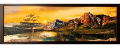 Obrázek produktu pro Obraz v rámu 3090 Jezero 90 x 30 cm
