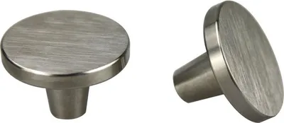 Produktbild von Möbelknopf Schubladenknopf Küchenknopf Knopf Knauf echt massiv Edelstahl ø 35mm
