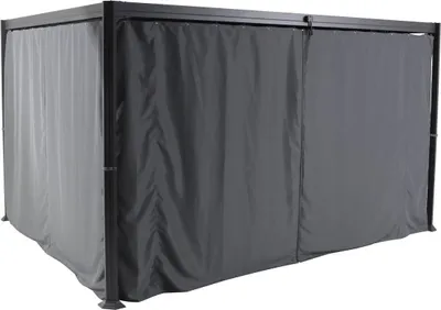Produktbild von Vorhänge für pergola "belize" schiefergrau 4x3m aus polyester  - Hespéride