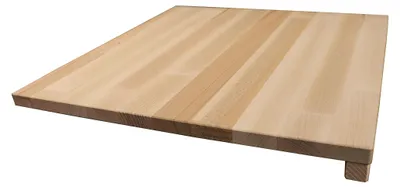 Image de Planche à découper en hêtre, 40 x 40 cm, simple et pratique à utiliser pour la pâte et la préparation de pâtes fraîches, taille unique, avec un rebord surélevé.