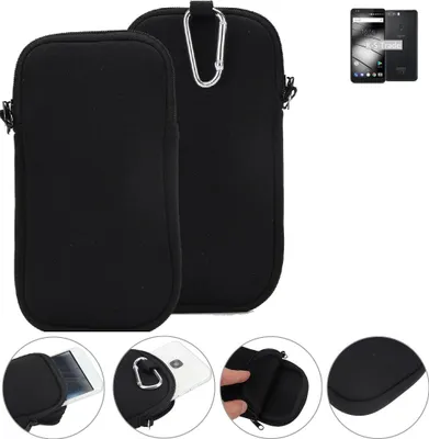Produktbild von K-S-Trade Neopren-Hülle Handy-Hülle kompatibel mit Gigaset GS370 Plus Schutzhülle Neoprenhülle Sleeve Schutz-Hülle Gürtel Tasche Case Holster