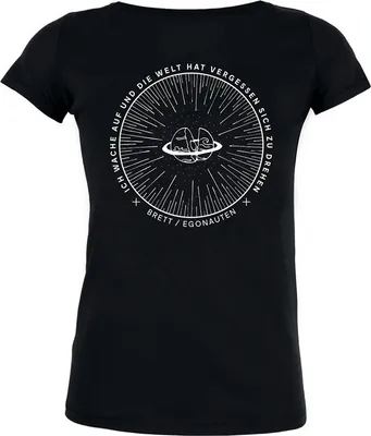 Produktbild von T-Shirt Brett für Mädchen, schwarz, detaillierter Schnitt, 100% Baumwolle