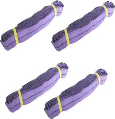 Produktbild von 4x Rundschlinge 1000kg 1 to lila 2m Umfang Hebeband Hebegschlinge Kran Hebegurt