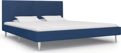 Produktbild von Bettgestell Blau Stoff 180 x 200 cm