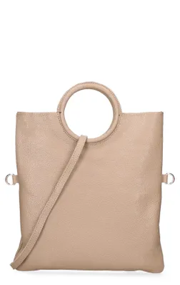 Produktbild von Damenhandtasche aus echtem Dollaro-Leder Italy Bianco UNICA 29x30x1 cm