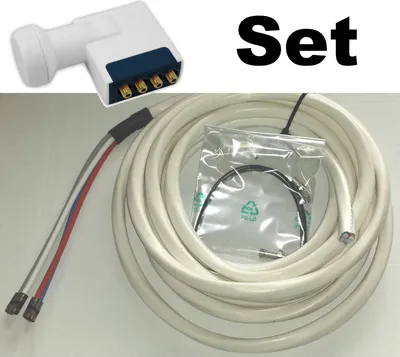 Produktbild von Wittenberg Sat Set Quattro 2 in 1, 4 m Quattro-Kabel 100dB und 1 Quad LNB 0,1dB