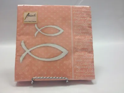 Produktbild von 20 Lunch-Servietten Glaube Fisch peach