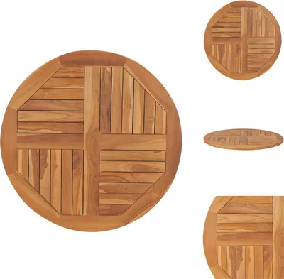 Produktbild von vidaXL Tischplatte Massivholz Teak Rund 2,5 cm 80 cm -  Tischplatten