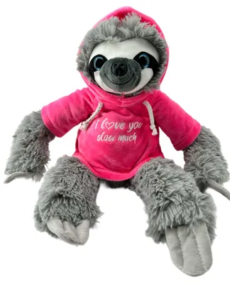 Produktbild von Soma Faultier Kuscheltier XXL 40 cm Faultier Plüschtier Anime Kawaii Plush Stofftier Cute Plushies Plüschtiere Plushie Halloween Weihnachten Geschenke für Kinder (Faultier grau 40 cm pink)