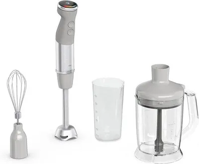 Image de Ensemble mixeur 3 en 1 - Mixeur à main - Ensemble mixeur - Batteur - 3 en 1 - Robot ménager en acier inoxydable - Appareil à sauces et smoothies