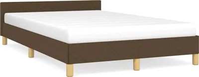 Produktbild von vidaXL Bettgestell ohne Matratze Dunkelbraun 120x200 cm Stoff